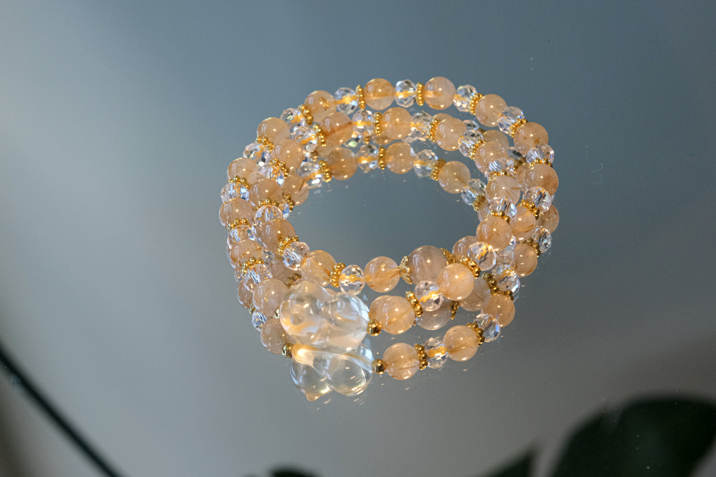 Golden Citrine Pet Therapy Bracelet - Handmade Healing Crystal Jewelry for Pet Lovers