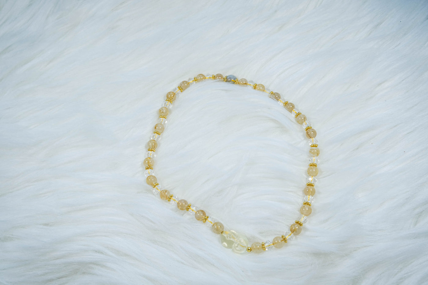 Golden Citrine Pet Therapy Bracelet - Handmade Healing Crystal Jewelry for Pet Lovers